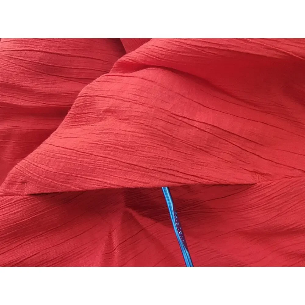 Abercrombie & Fitch Maxi Dress Medium Tall MT Button Front Red Cottage Bohemian